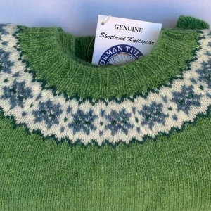 Jersey Shetland Greca Verde Manzana