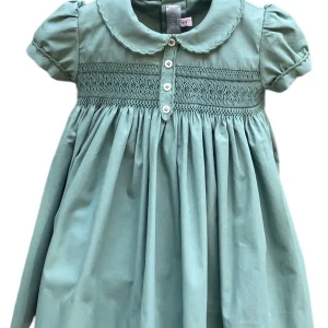 Vestido cuello y tapilla liso